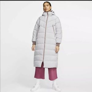 nike long puffer coat womens